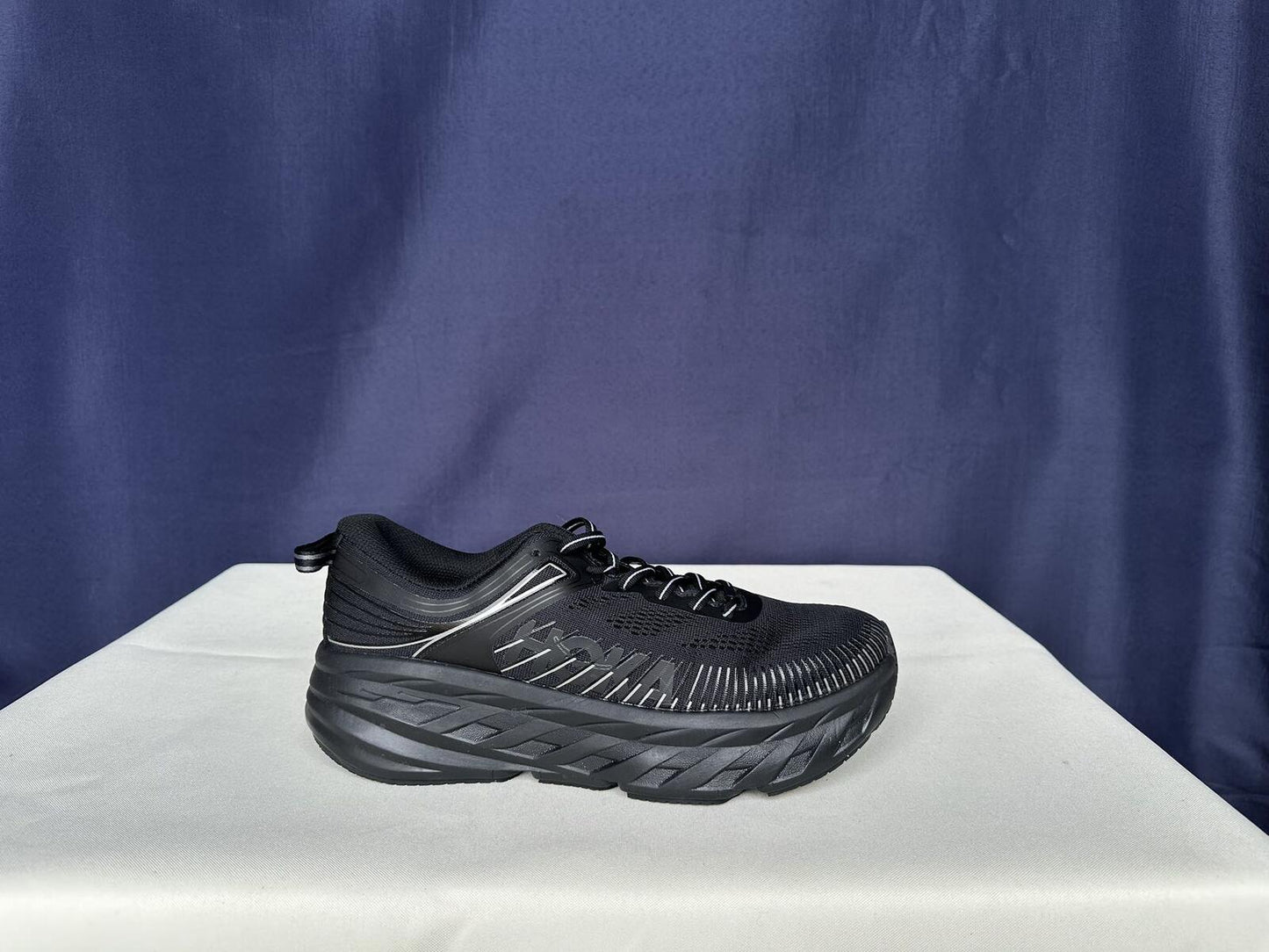 Size 10 - Hoka Women Bondi 7 Black Black Running Shoes Sneakers