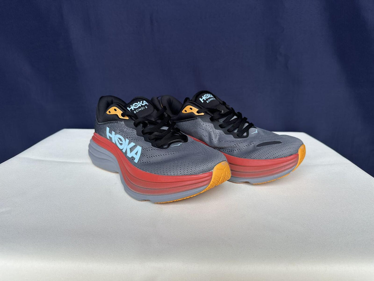 Size 8.5D- Hoka Men Bondi 8 Anthracite/Castlerock Sneakers