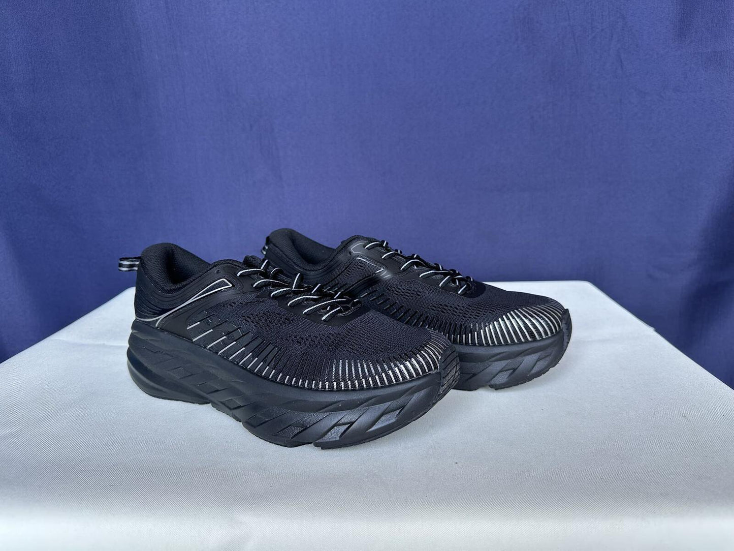 Size 9.5- Hoka Women Bondi 7 Black Black Running Shoes Sneakers