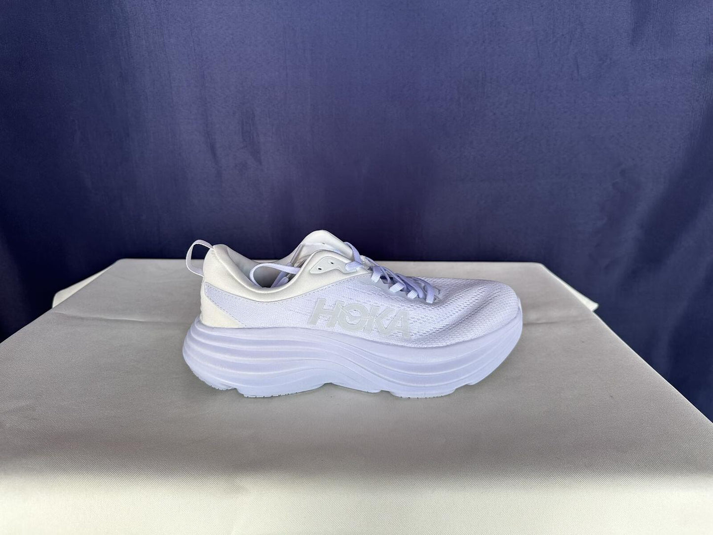 Size 10.5B - Hoka Women Bondi 8 White/White Womens Sneakers Shoes