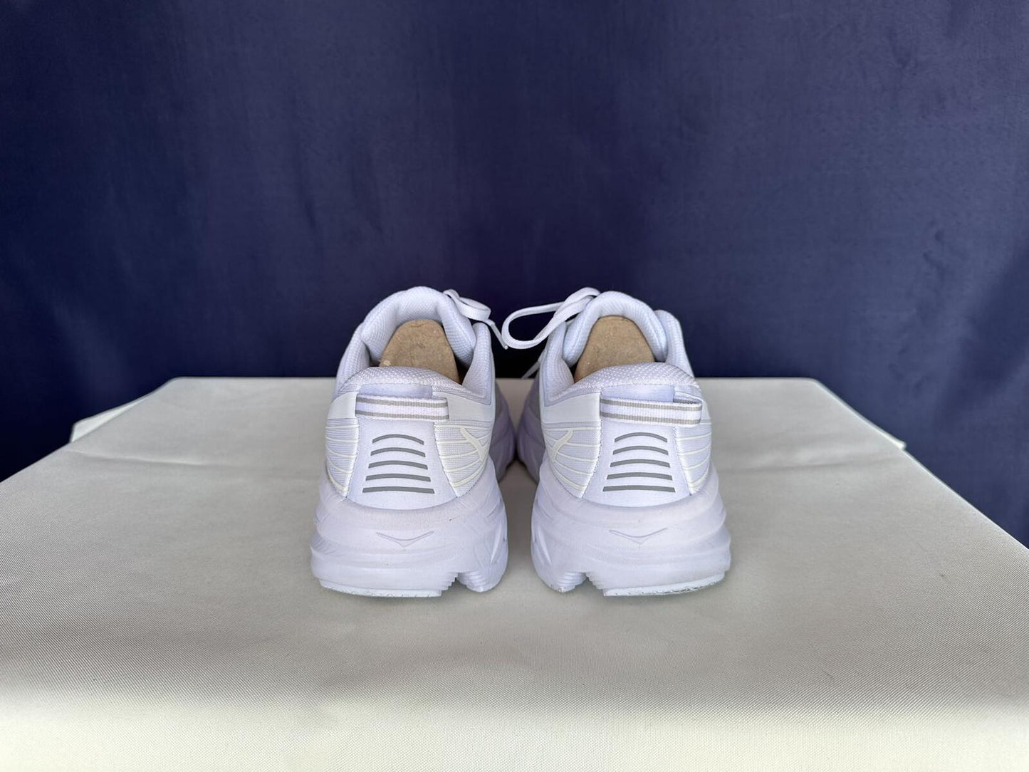 Size 9.5 - Hoka Women Bondi 7 White White Trainer Sneakers Shoes