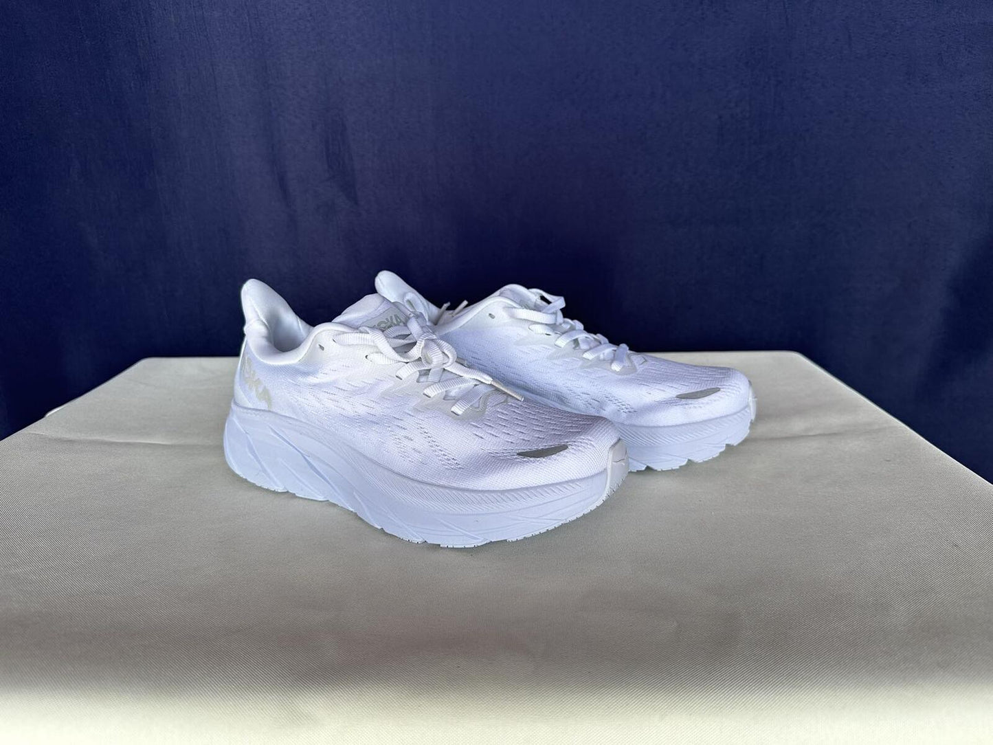 Size 6B - Hoka Women Clifton 8 White/White Run Sneakers Shoes