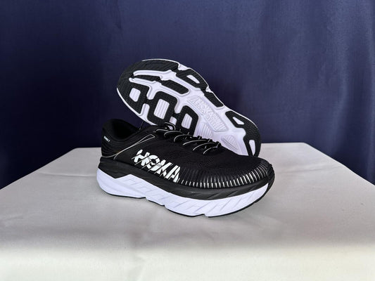 Size 10.5 - Hoka Women Bondi 7 Black White Running Shoes Sneaker