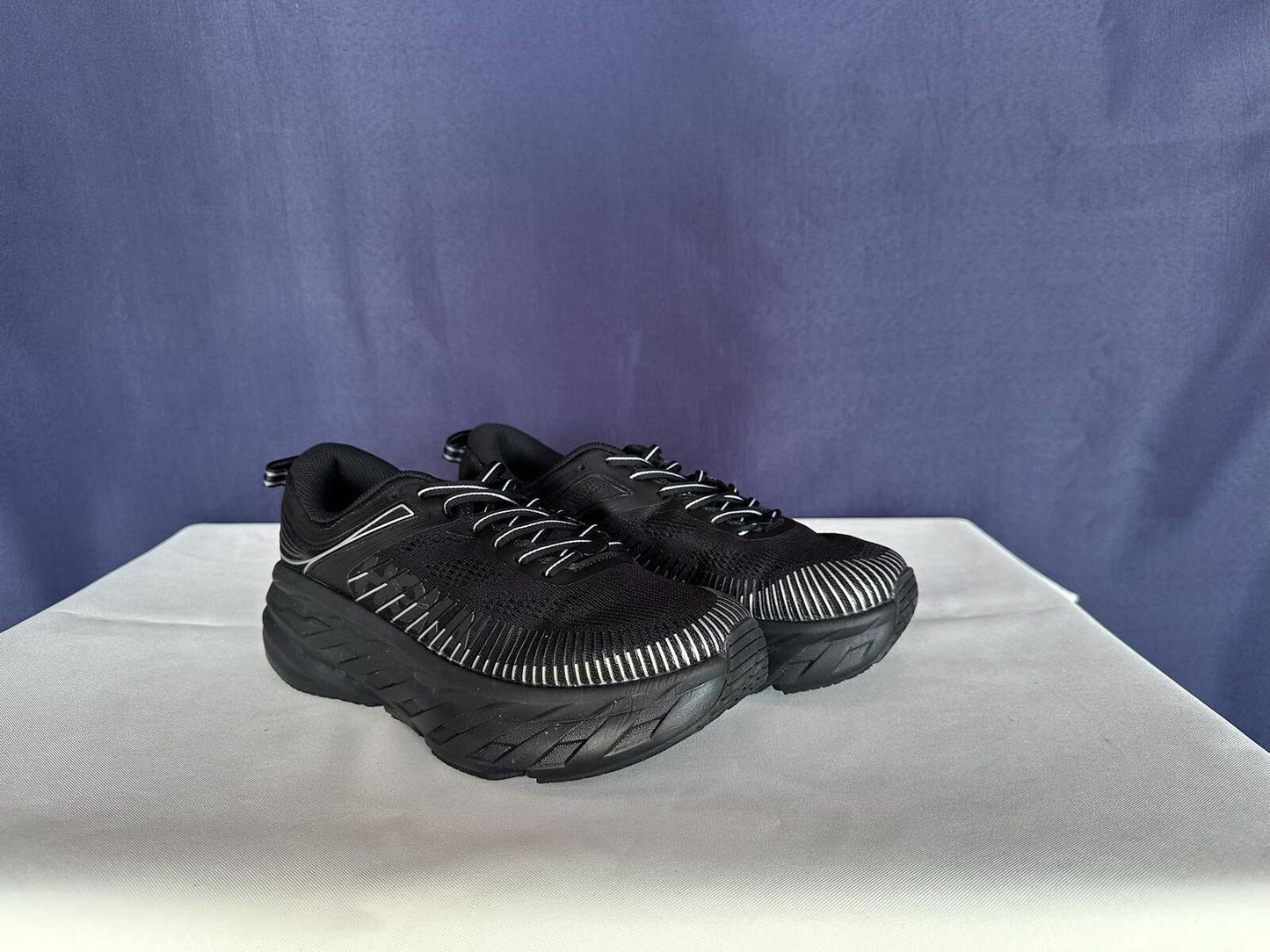 Size 8 - Hoka Women Bondi 7 Black Black Running Shoes Sneakers
