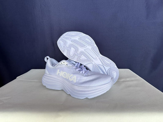Size 9.5D - Hoka Men Bondi 8 White/White Mens Sneakers Shoes