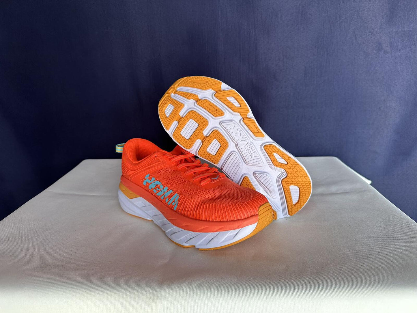 Size 8 - Hoka Women Bondi 7 Camellia/Coastal Shade Sneakers