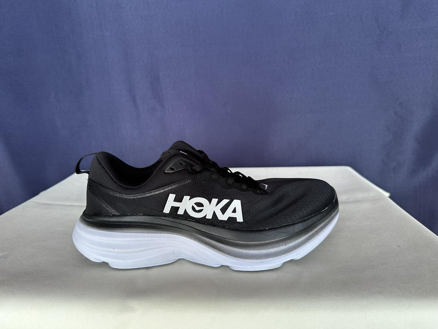 Size 11B - Hoka Women Bondi 8 Black/White Womens Sneakers Shoes