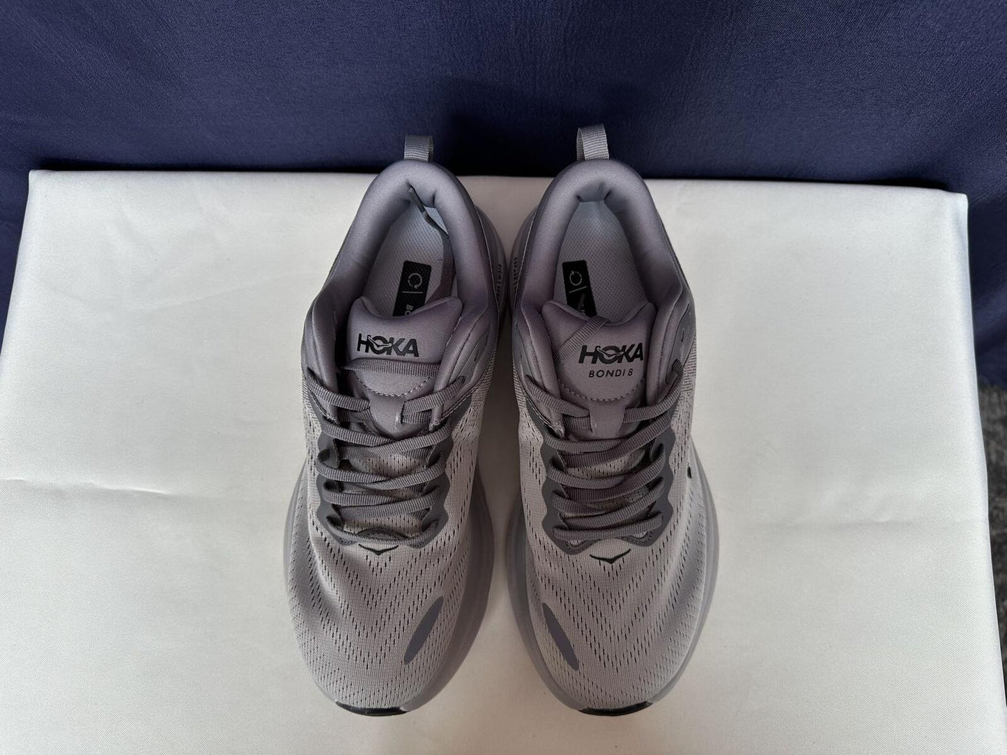 Size 9.5D - Hoka Men Bondi 8 Sharkskin Harbor Mist Sneakers