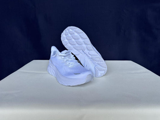 Size 6B- Hoka Women Clifton 8 White/White Run Sneakers Shoes