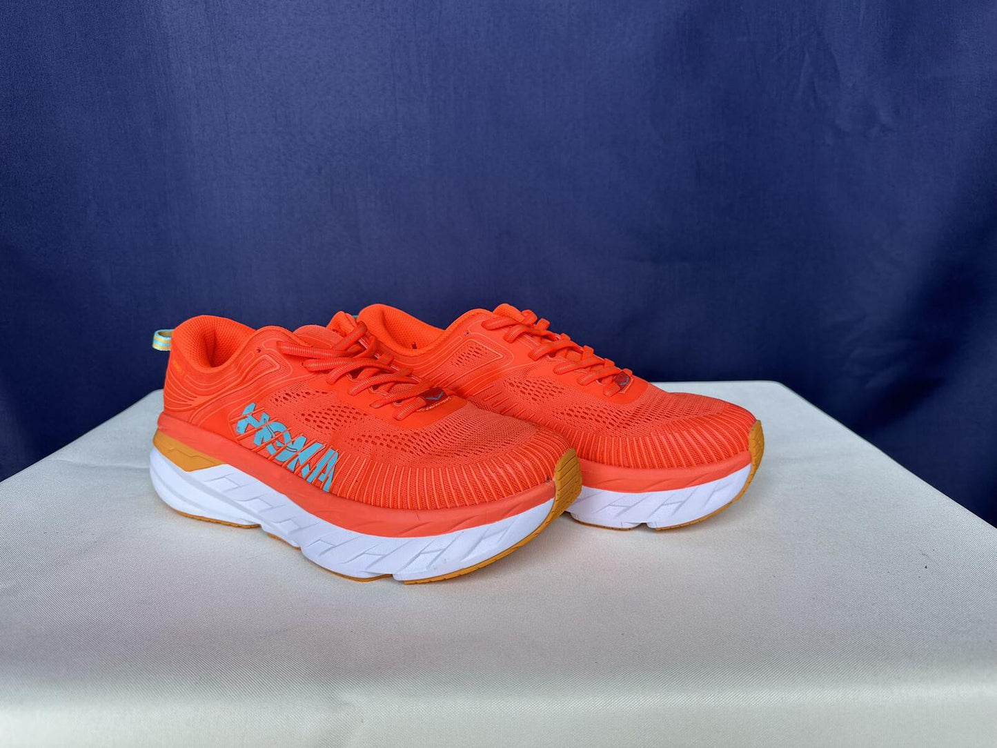 Size 9.5- Hoka Women Bondi 7 Camellia/Coastal Shade Sneakers