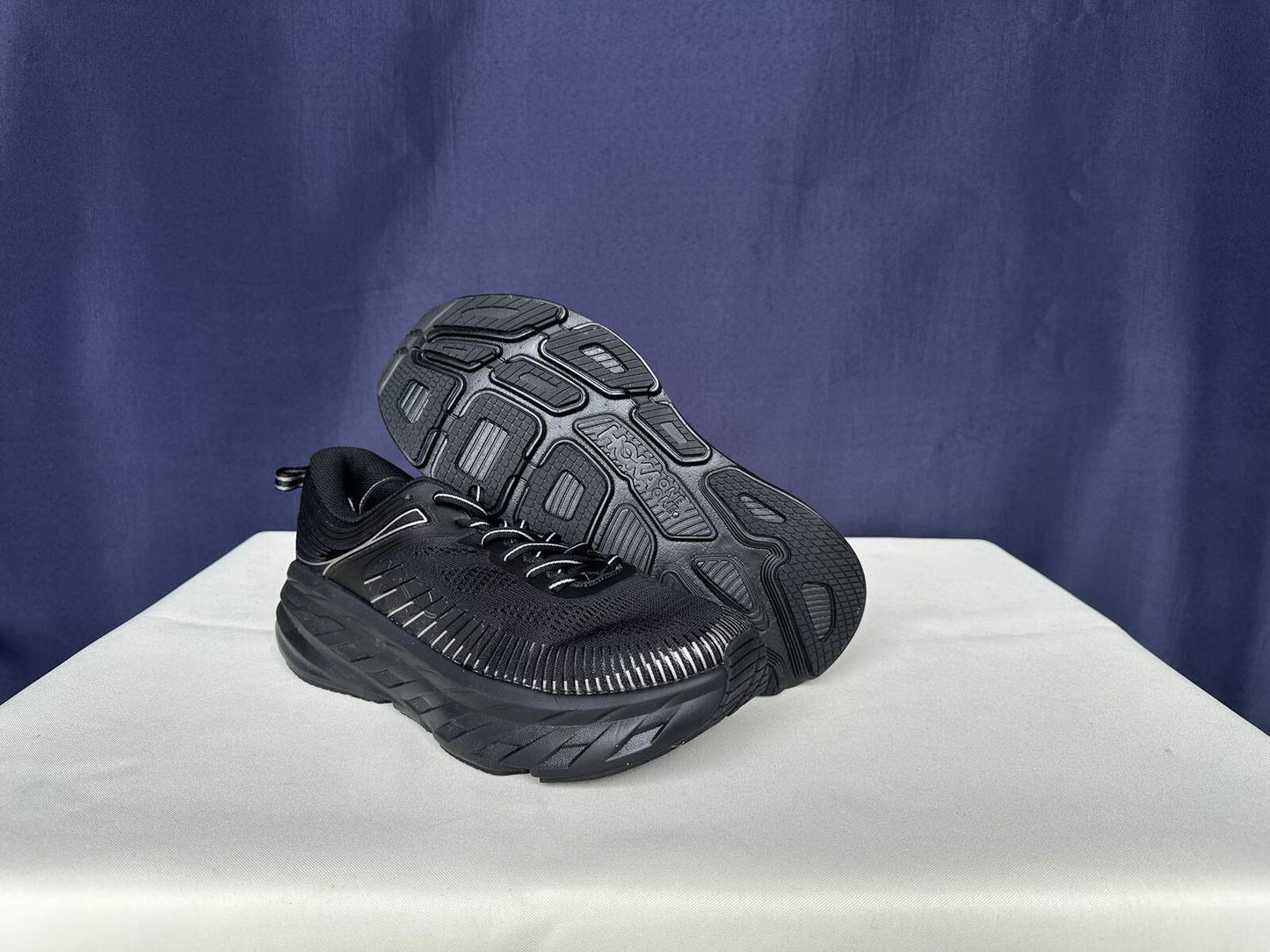 Size 10 - Hoka Women Bondi 7 Black Black Running Shoes Sneakers