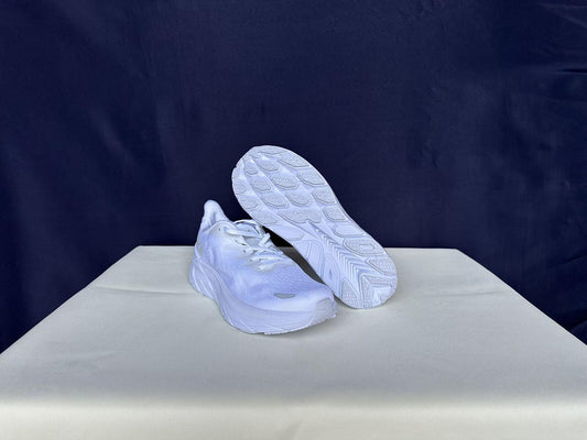 Size 8.5B- Hoka Women Clifton 8 White/White Run Sneakers Shoes