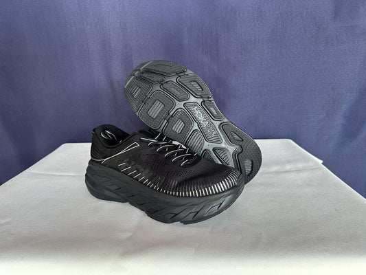 Size 8 - Hoka Women Bondi 7 Black Black Running Shoes Sneakers