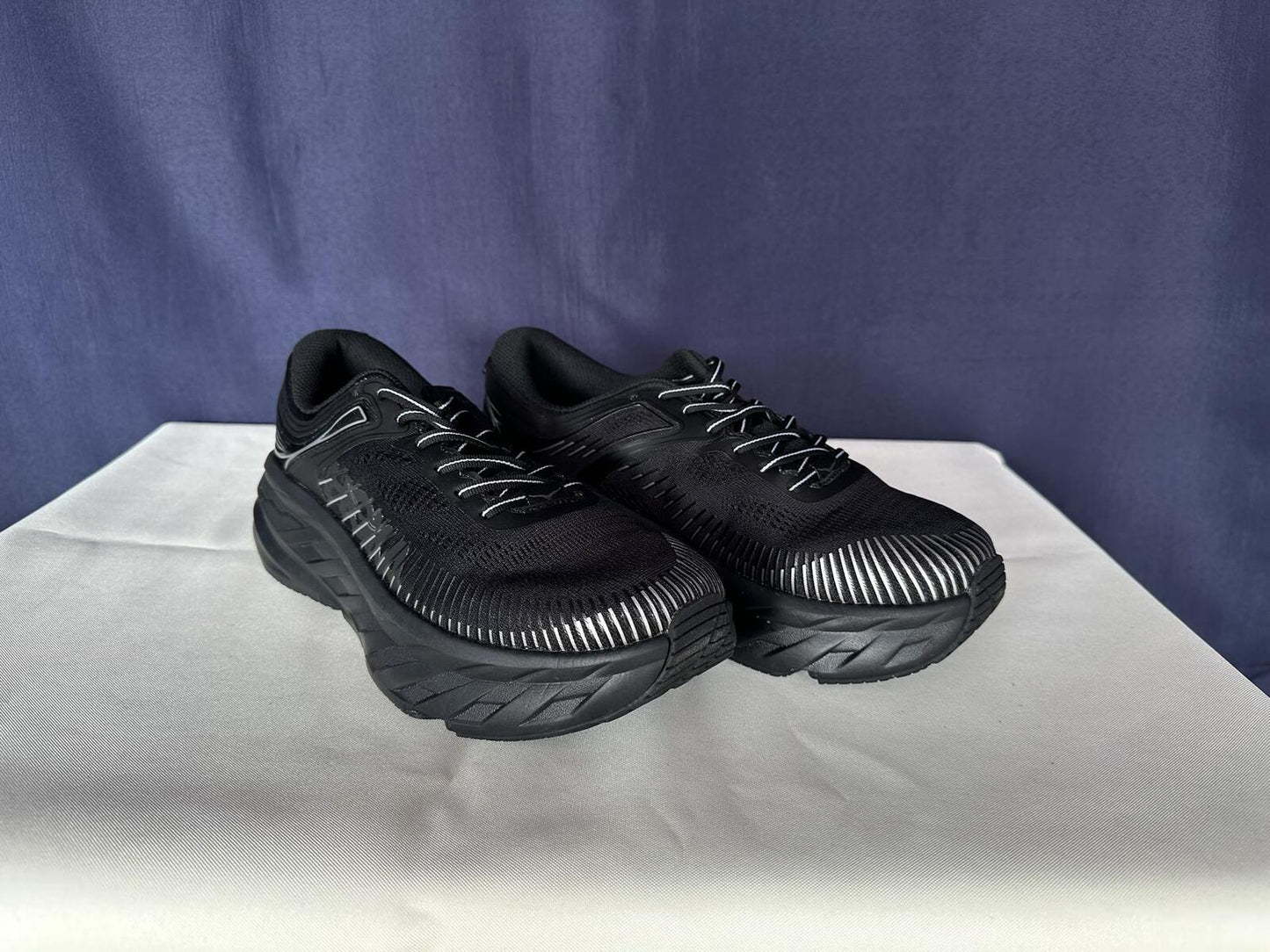 Size 10- Hoka Women Bondi 7 Black Black Running Shoes Sneakers