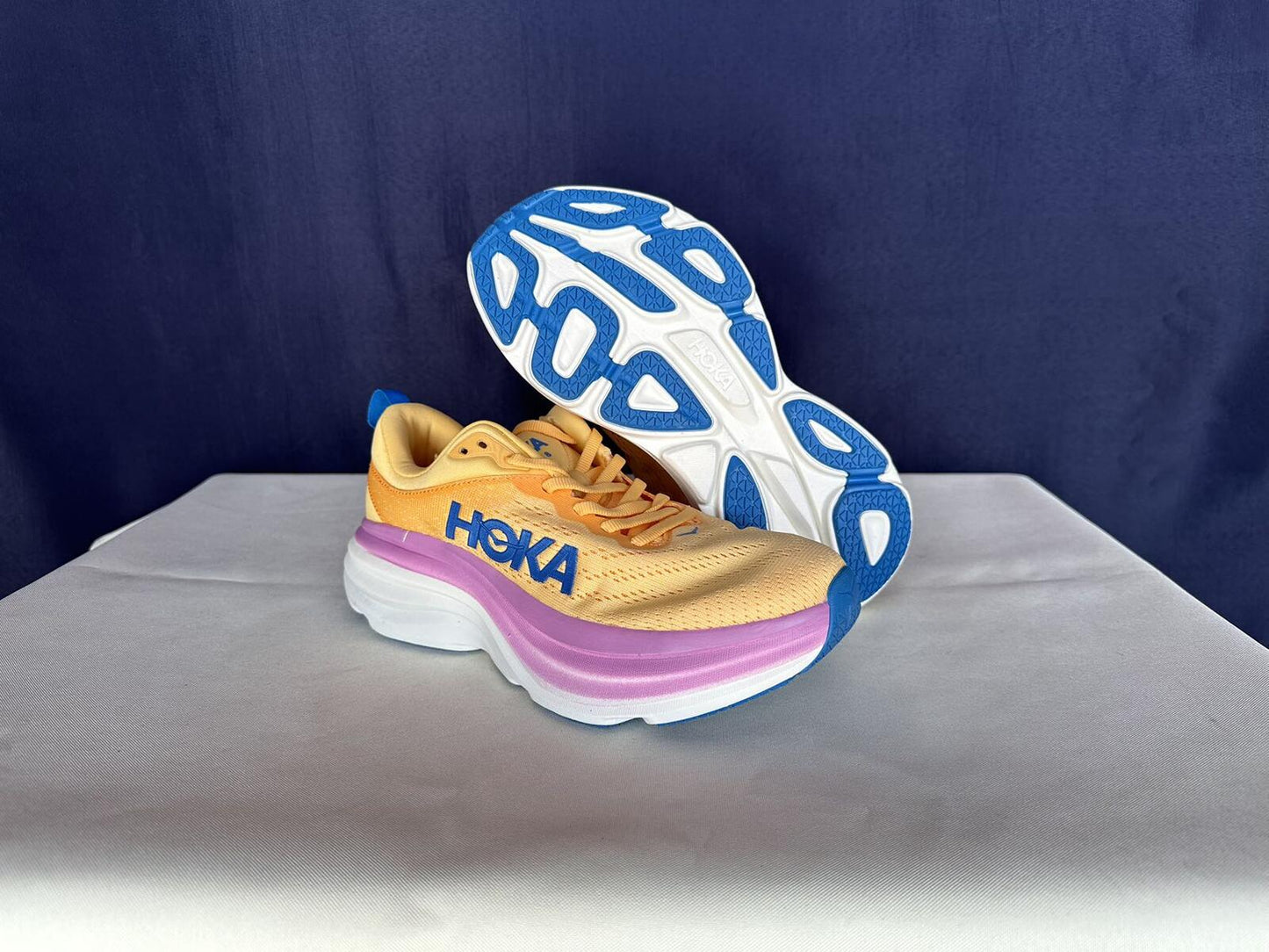 Size 6.5B - Hoka Women Bondi 8 Impala/Cyclamen Sneakers