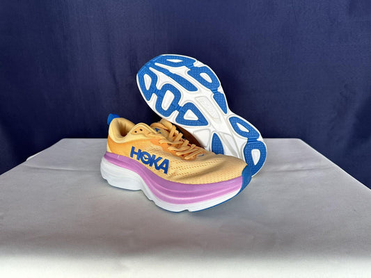Size 6.5B - Hoka Women Bondi 8 Impala/Cyclamen Sneakers