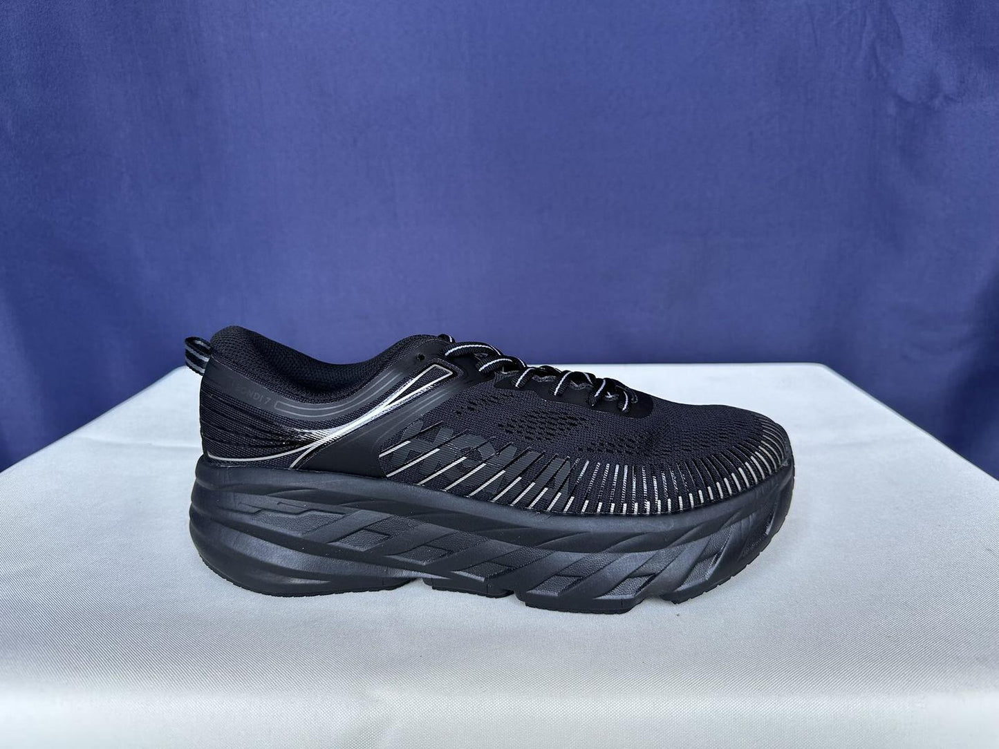 Size 9.5- Hoka Women Bondi 7 Black Black Running Shoes Sneakers