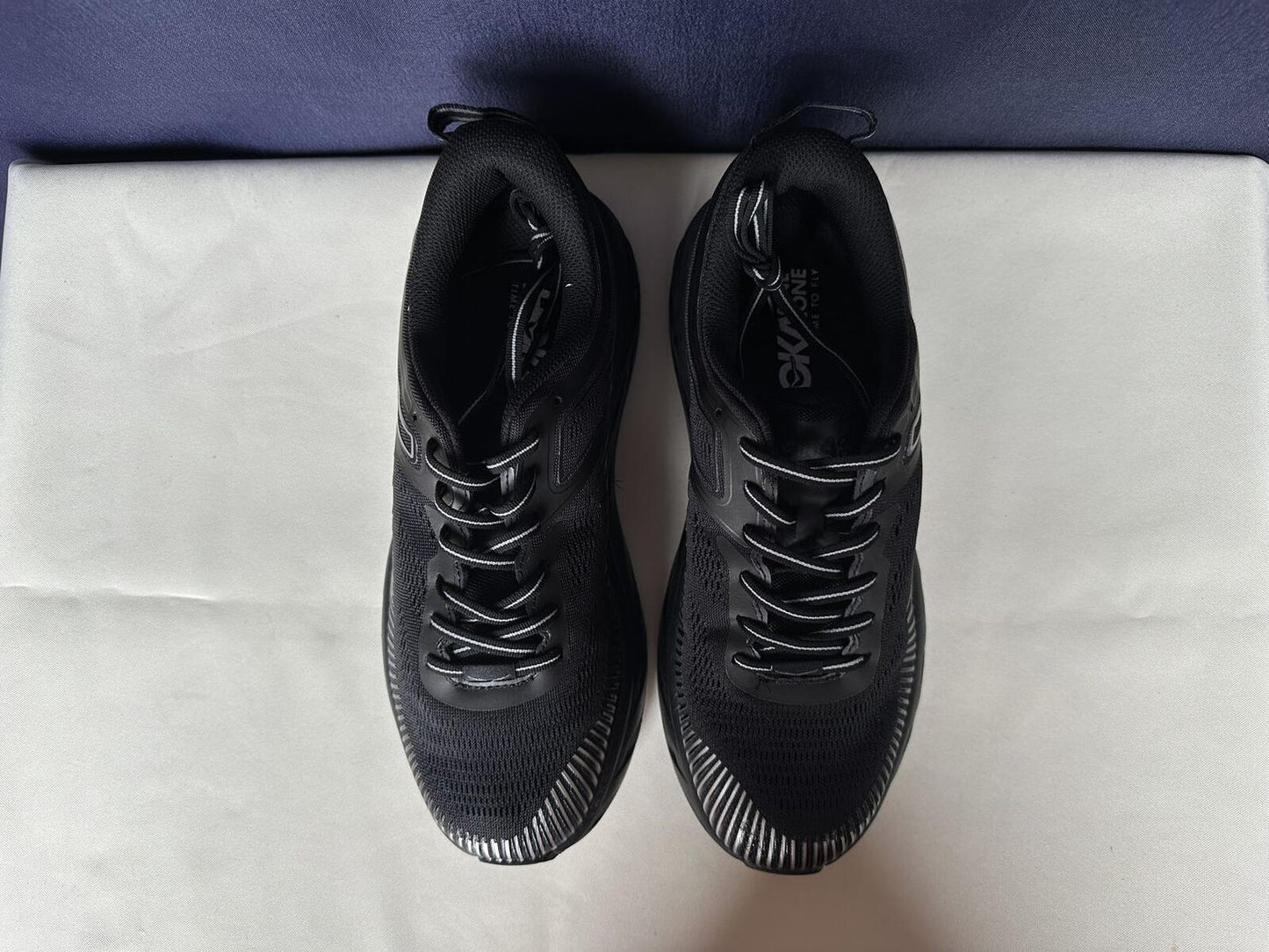 Size 10 - Hoka Women Bondi 7 Black Black Running Shoes Sneakers