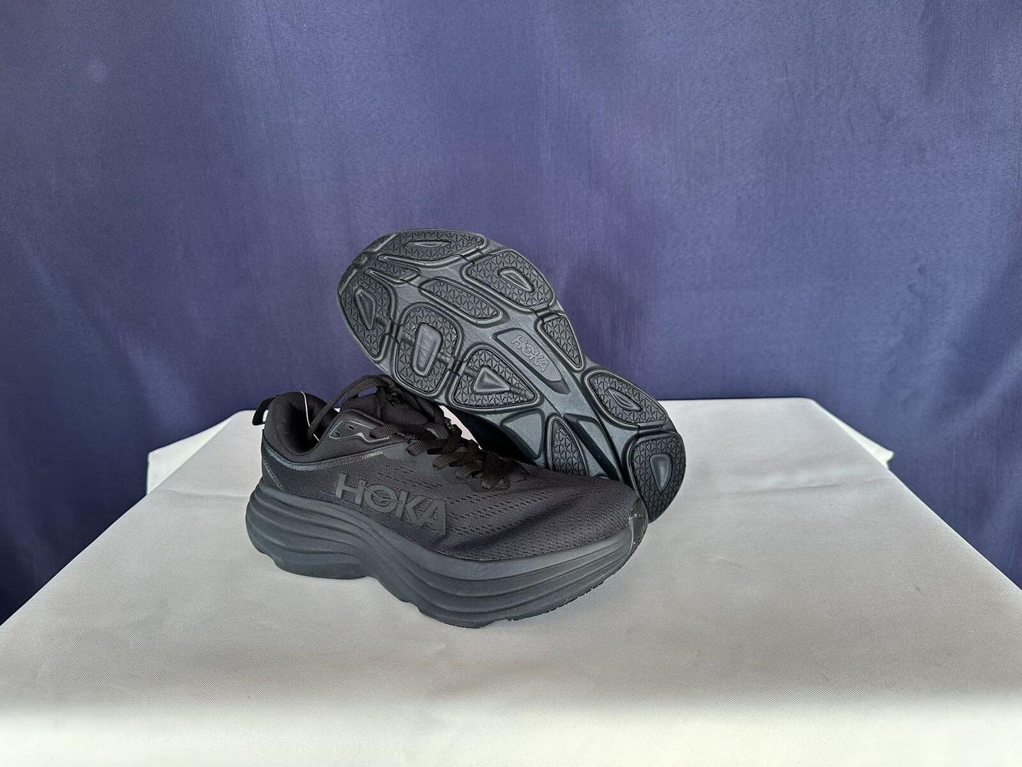 Size 8.5B - Hoka Women Bondi 8 Black Running Shoes Sneakers