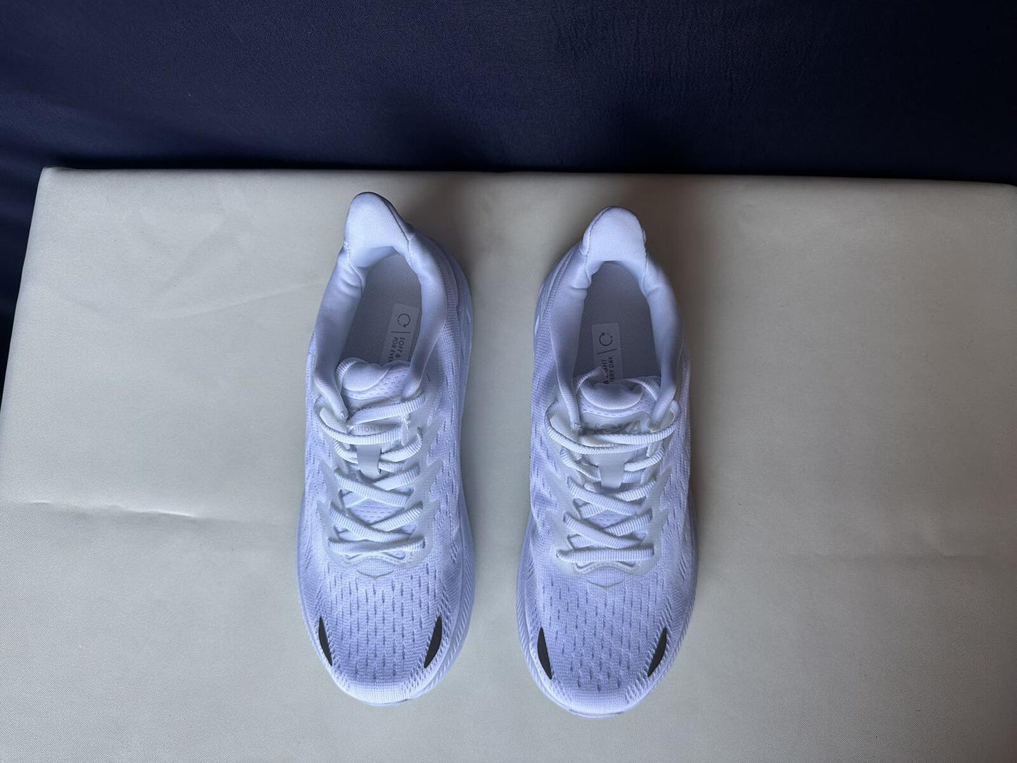 Size 6B- Hoka Women Clifton 8 White/White Run Sneakers Shoes