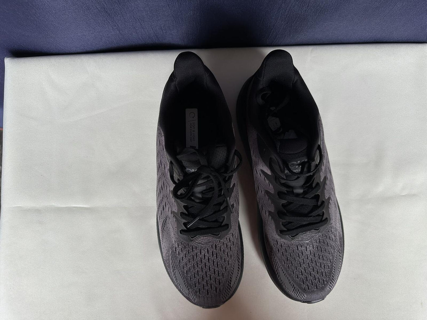 Size 10.5B- Hoka Women Clifton 8 Black Black Running Sneakers