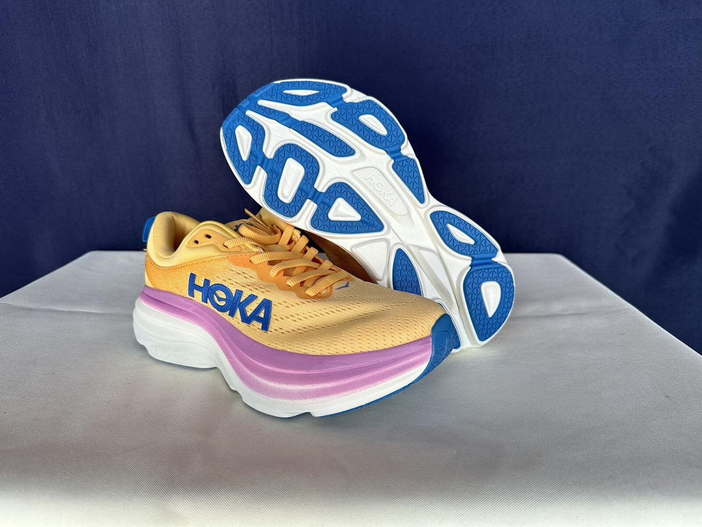 Size 6.5B - Hoka Women Bondi 8 Impala/Cyclamen Sneakers