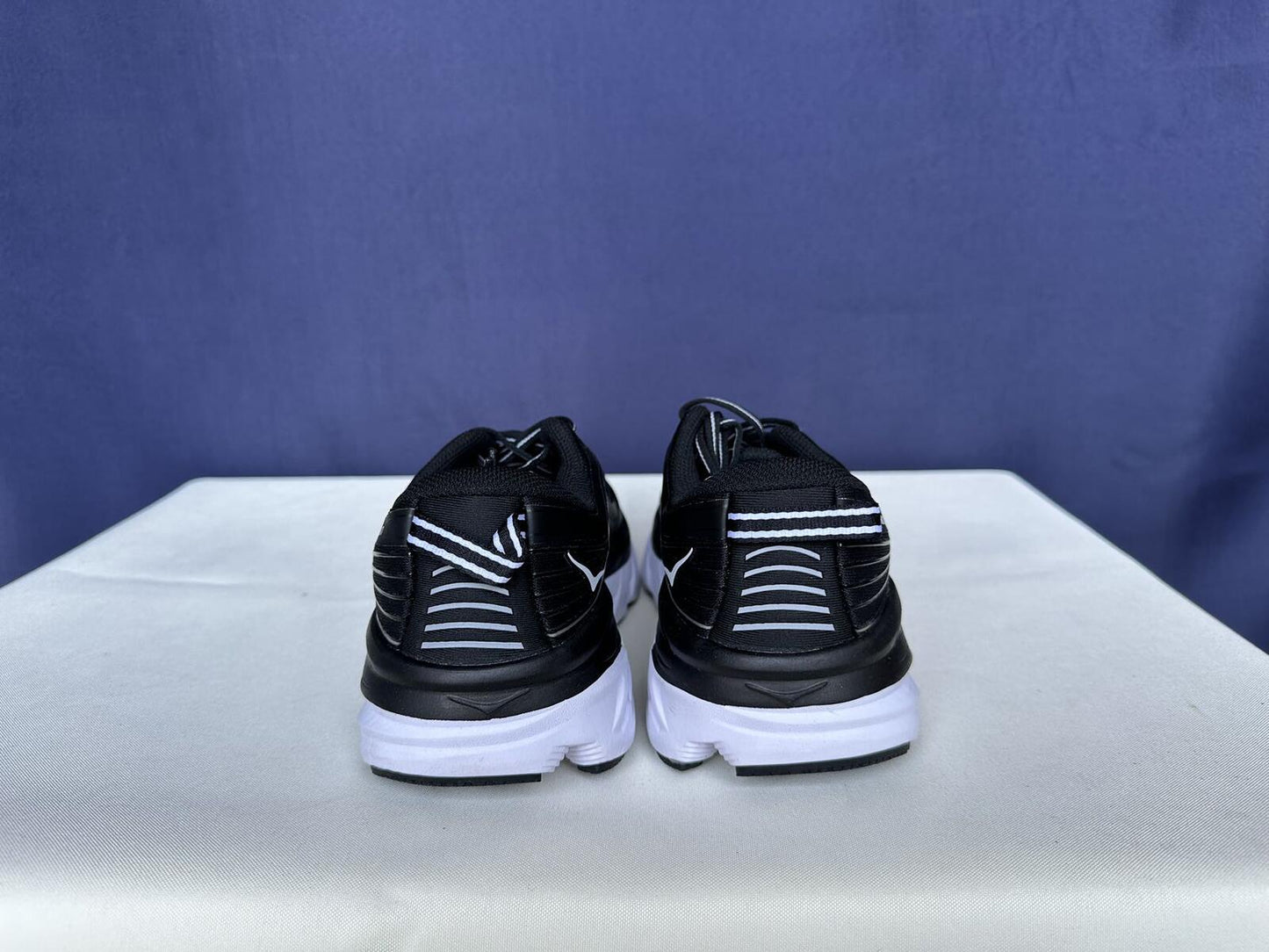 Size 8.5 - Hoka Women Bondi 7 Black White Running Shoes Sneaker