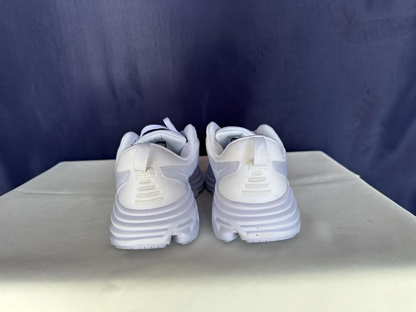 Size 10D - Hoka Men Bondi 8 White/White Mens Sneakers Shoes