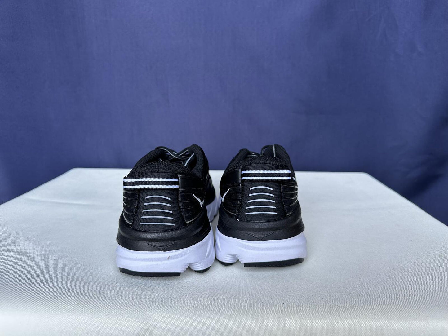 Size 7.5- Hoka Women Bondi 7 Black White Running Shoes Sneaker