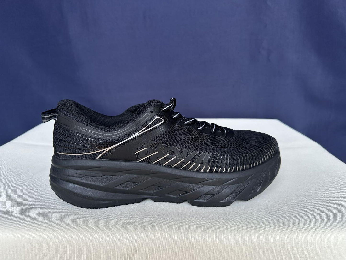 Size 11- Hoka Women Bondi 7 Black Black Running Shoes Sneakers