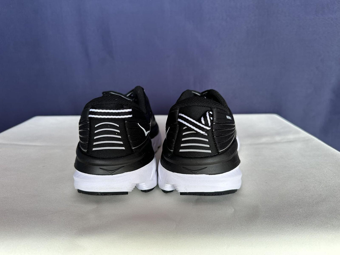 Size 8 - Hoka Women Bondi 7 Black White Running Shoes Sneaker
