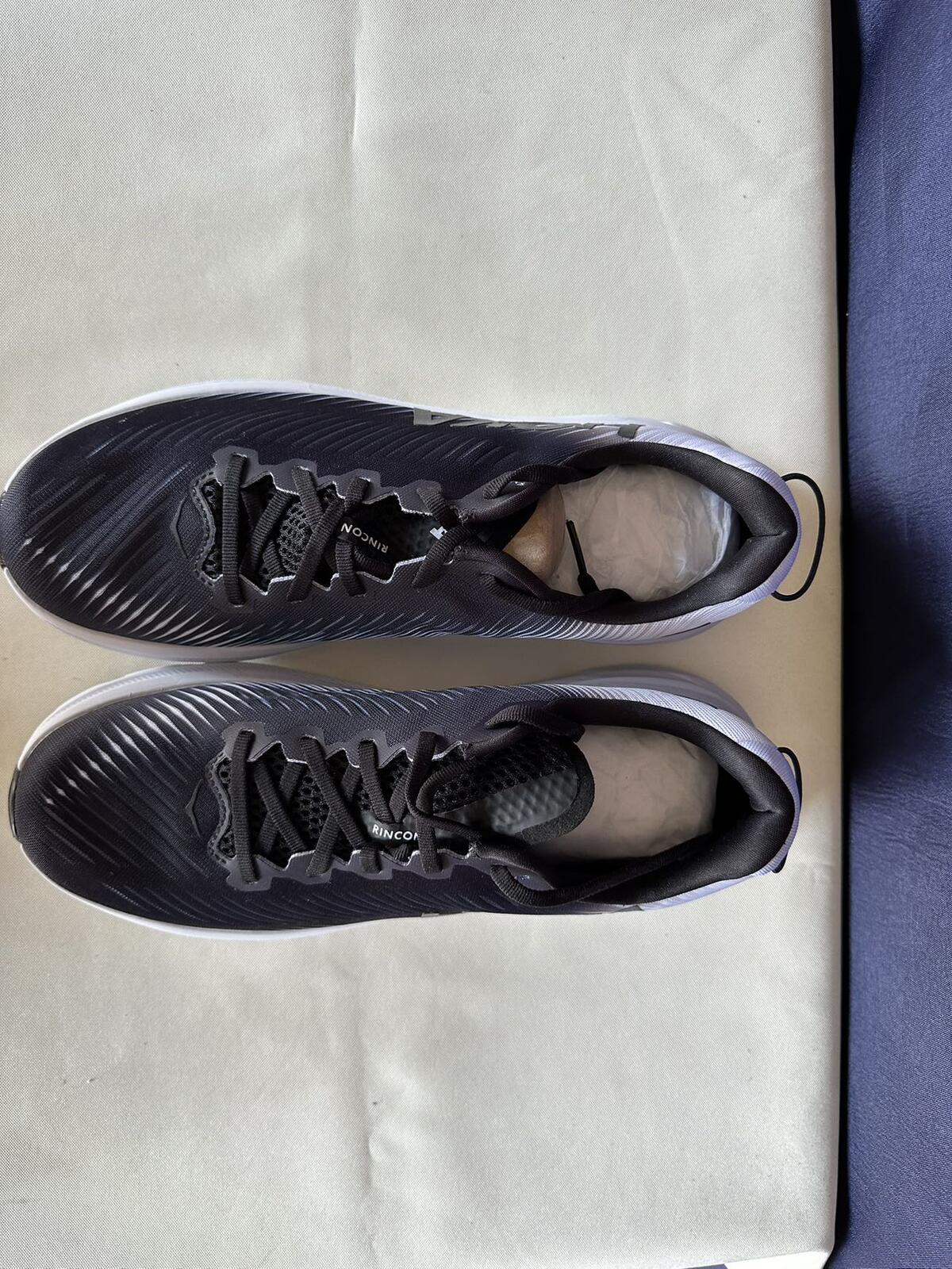 Size 10.5B - Hoka Women Rincon 3 Black/White Mens Sneakers Shoes