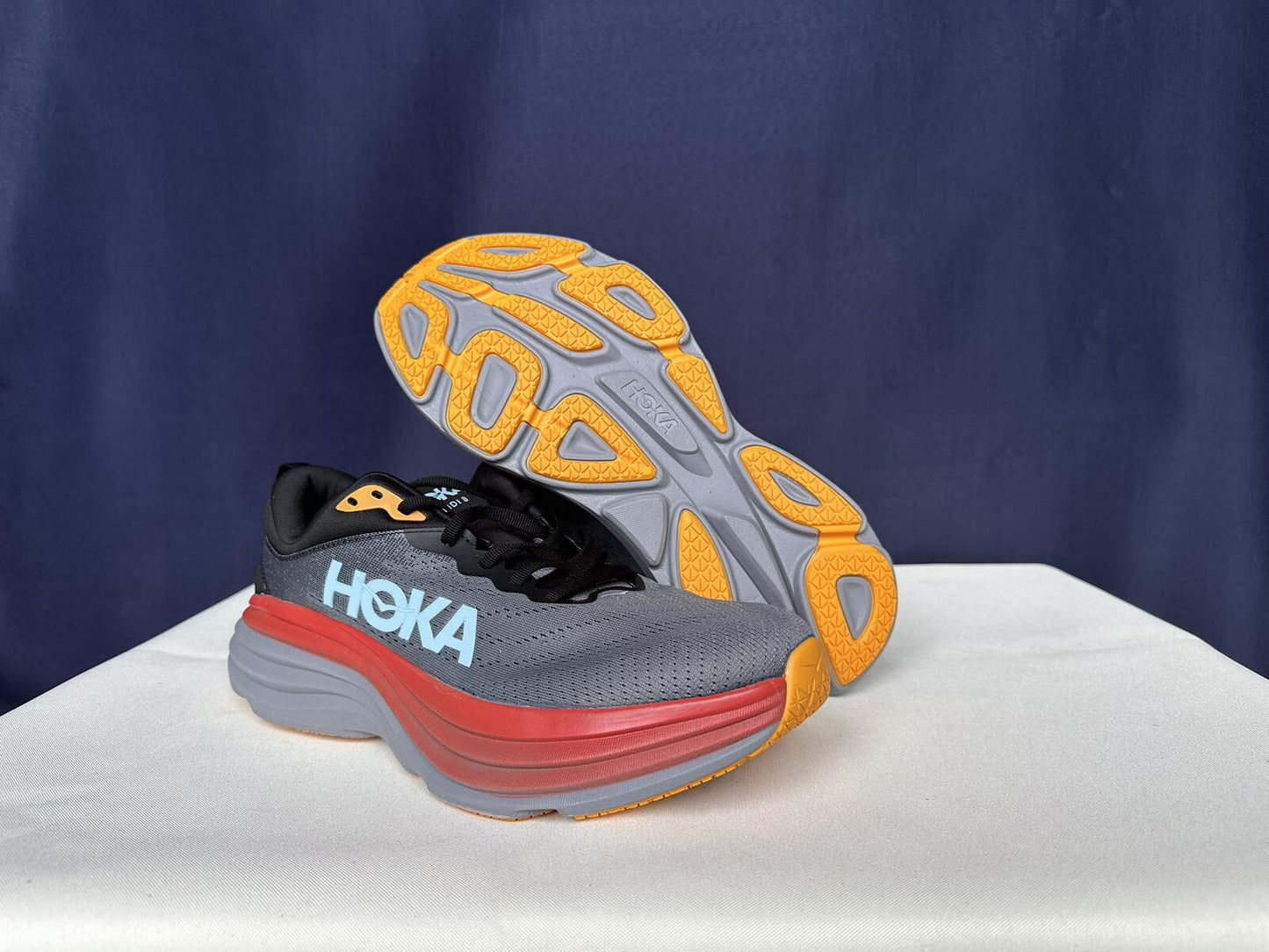 Size 11D - Hoka Men Bondi 8 Anthracite/Castlerock Sneakers