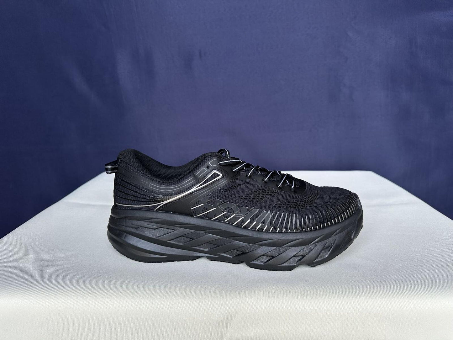 Size 11- Hoka Women Bondi 7 Black Black Running Shoes Sneakers