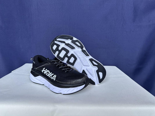 Size 8.5 - Hoka Women Bondi 7 Black White Running Shoes Sneaker