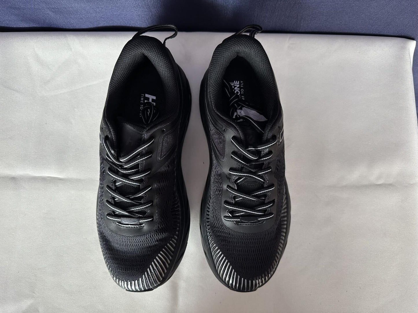 Size 10- Hoka Women Bondi 7 Black Black Running Shoes Sneakers