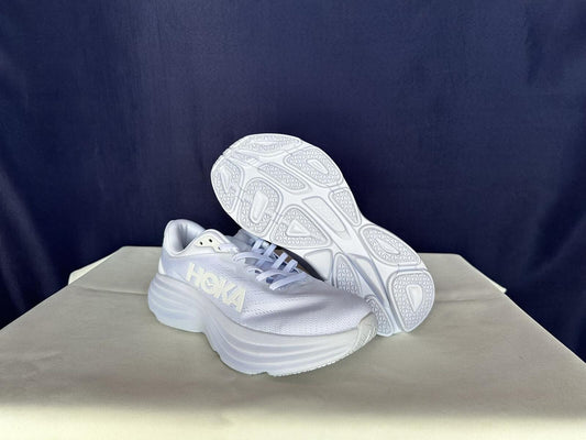 Size 9.5D - Hoka Men Bondi 8 White/White Mens Sneakers Shoes