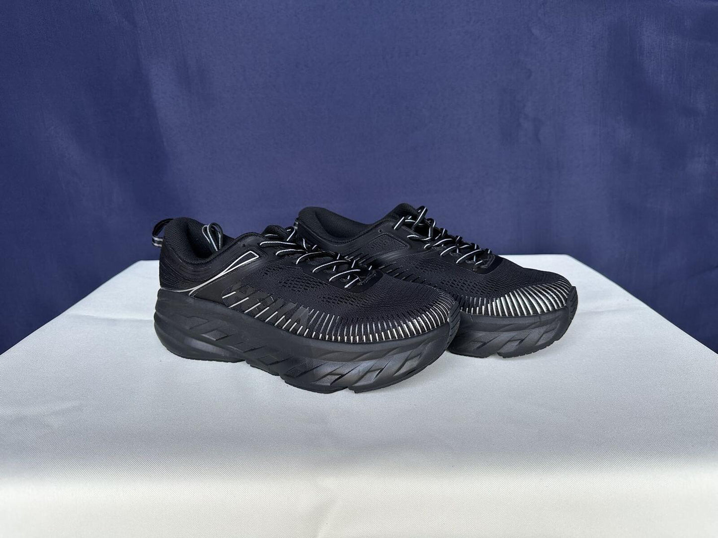 Size 9- Hoka Women Bondi 7 Black Black Running Shoes Sneakers