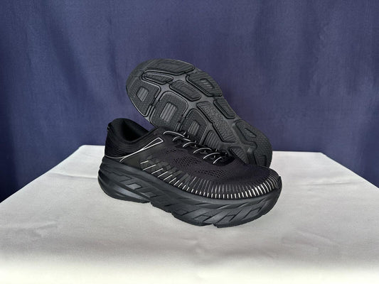 Size 10- Hoka Women Bondi 7 Black Black Running Shoes Sneakers