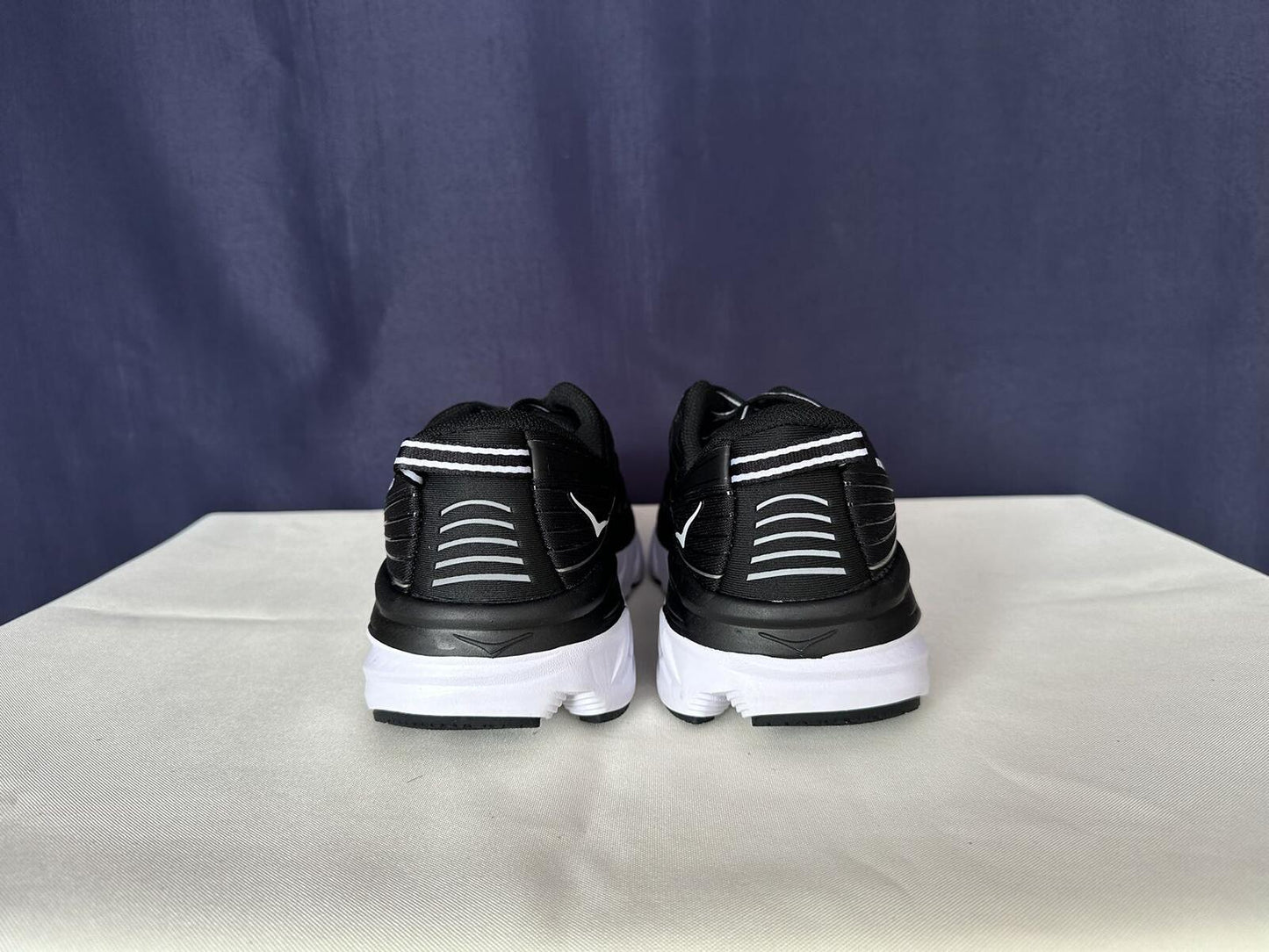 Size 9.5- Hoka Women Bondi 7 Black White Running Shoes Sneaker