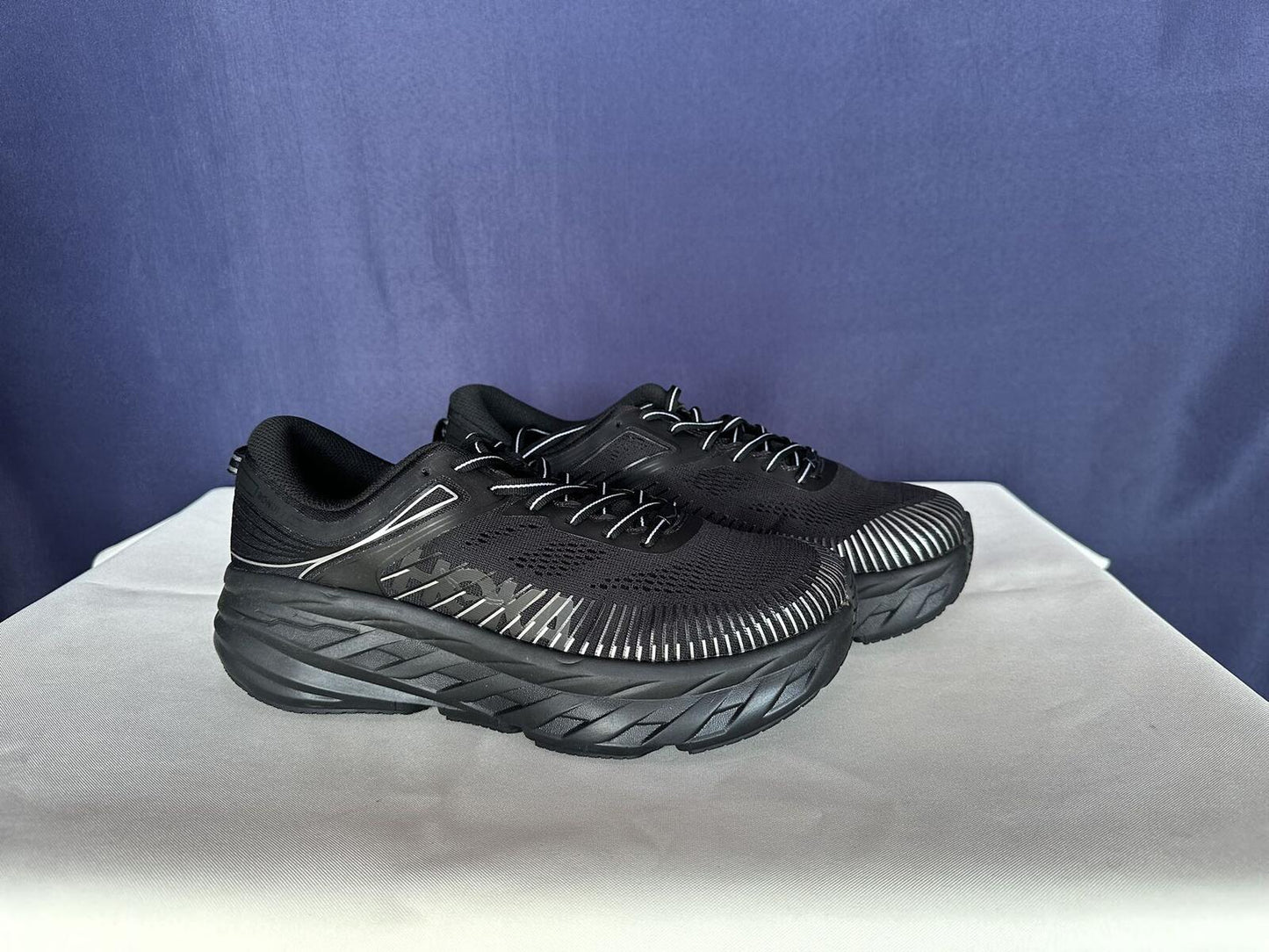 Size 10 - Hoka Women Bondi 7 Black Black Running Shoes Sneakers