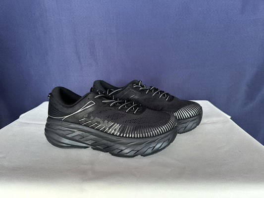 Size 10 - Hoka Women Bondi 7 Black Black Running Shoes Sneakers