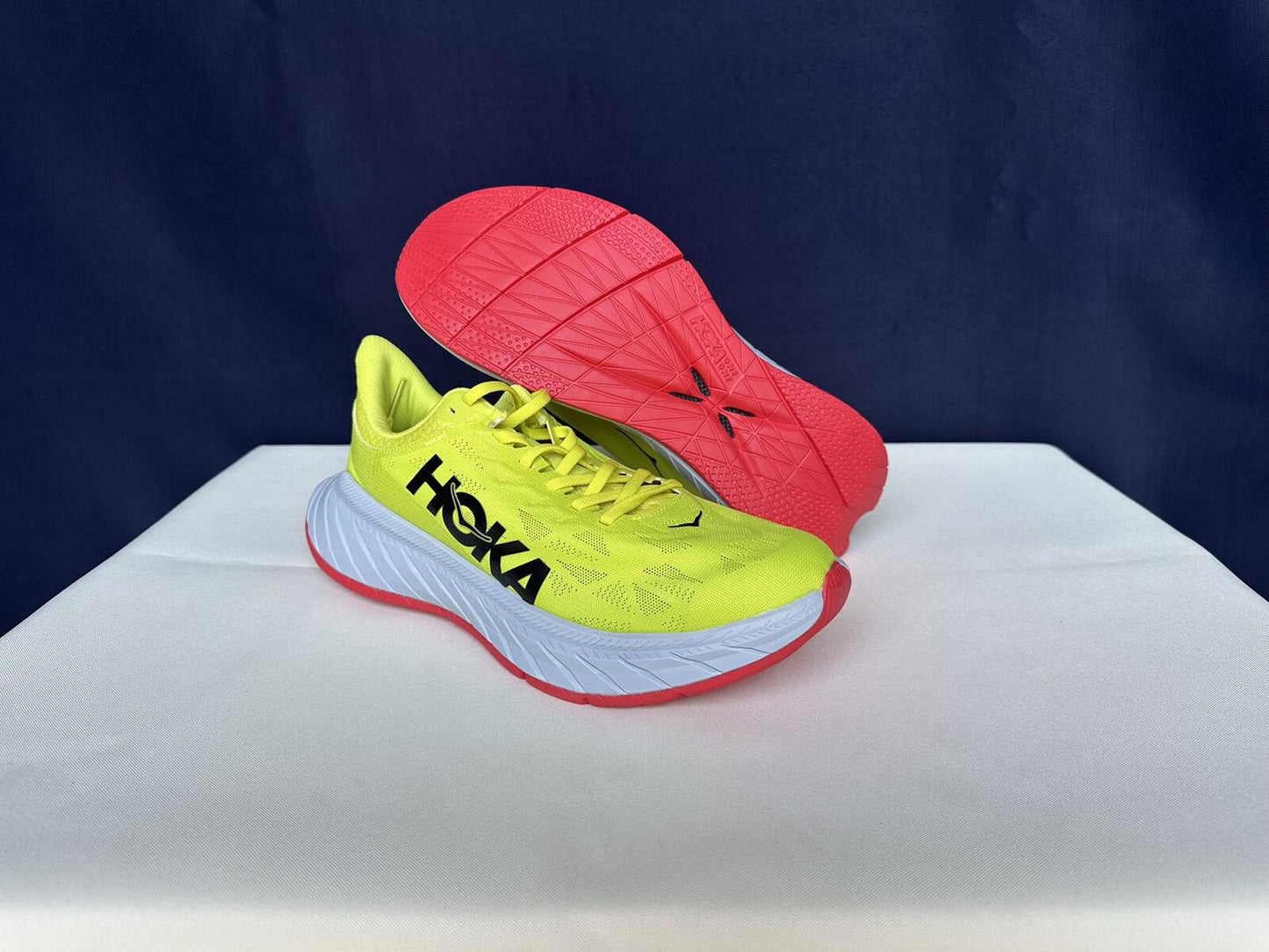 Size 8.5D-Hoka Men Carbon X 2 Evening Primrose Fiesta Sneakers
