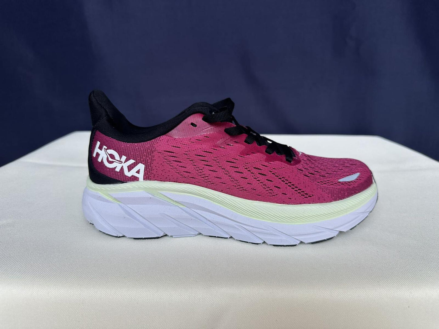 Size 6.5B- Hoka Women Bondi 8 Blue Graphite Ibis Rose Sneakers