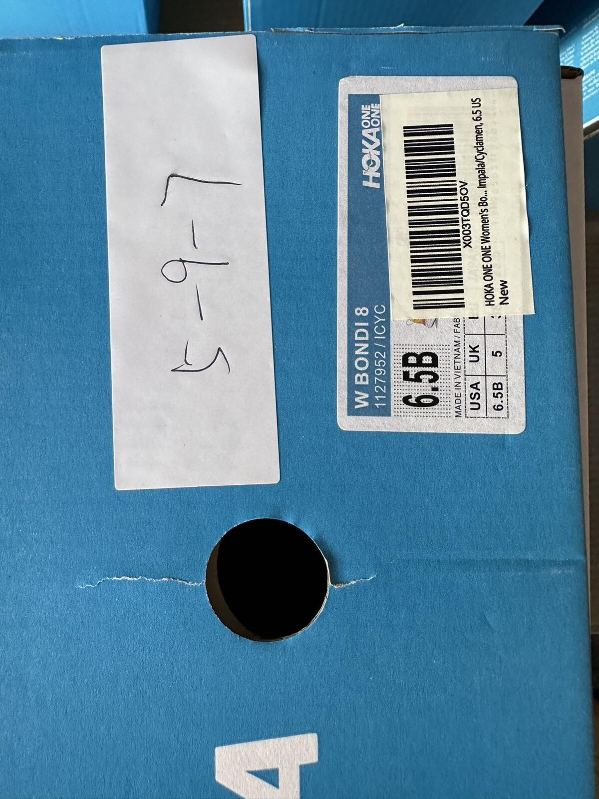 Size 6.5B - Hoka Women Bondi 8 Impala/Cyclamen Sneakers