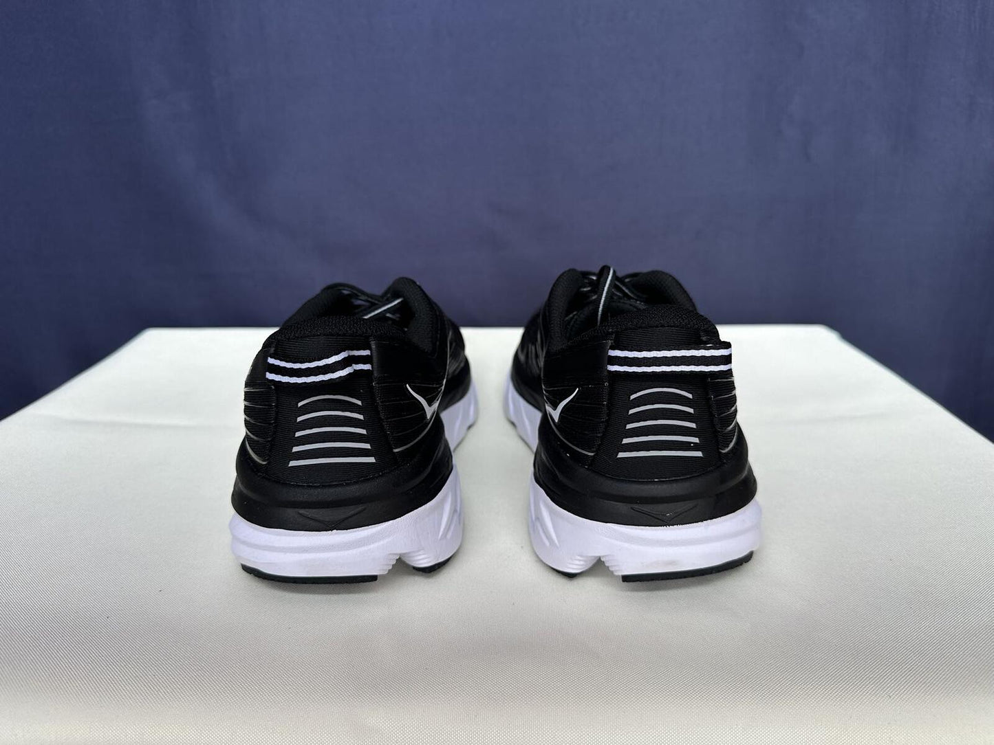 Size 9.5- Hoka Women Bondi 7 Black White Running Shoes Sneaker