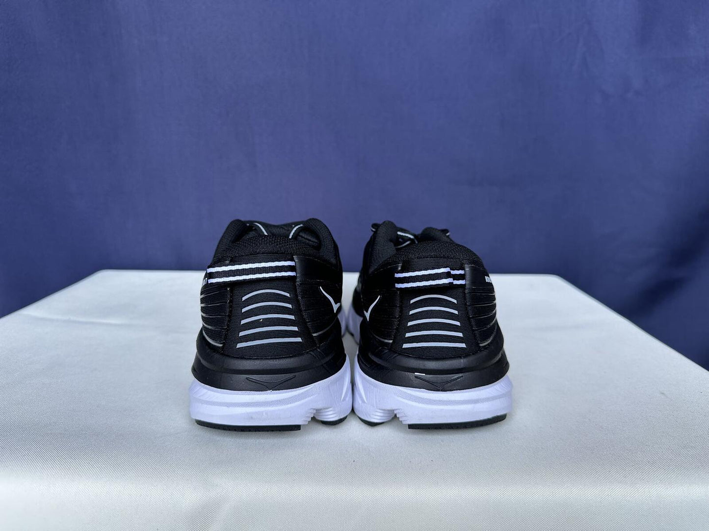 Size 10- Hoka Women Bondi 7 Black White Running Shoes Sneaker