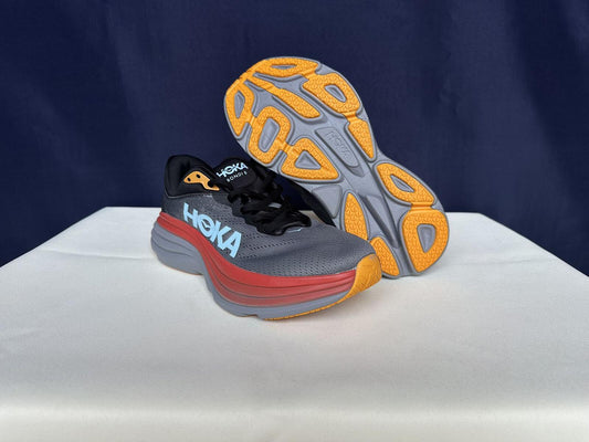Size 8.5D- Hoka Men Bondi 8 Anthracite/Castlerock Sneakers