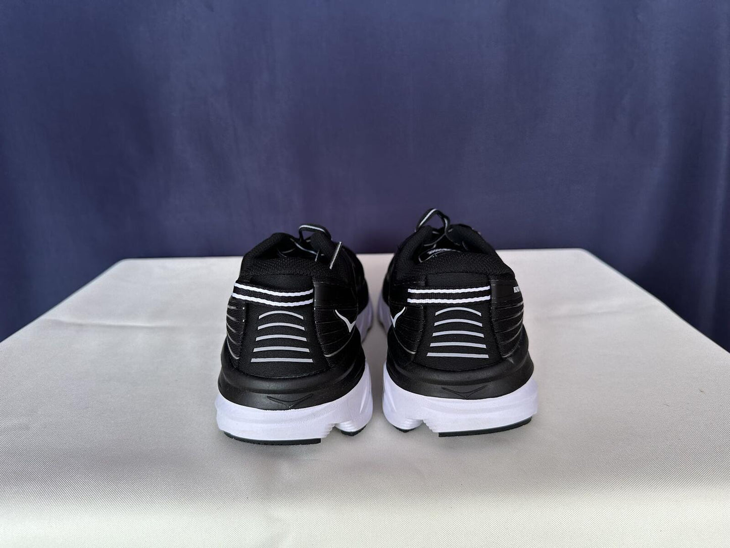 Size 10.5 - Hoka Women Bondi 7 Black White Running Shoes Sneaker