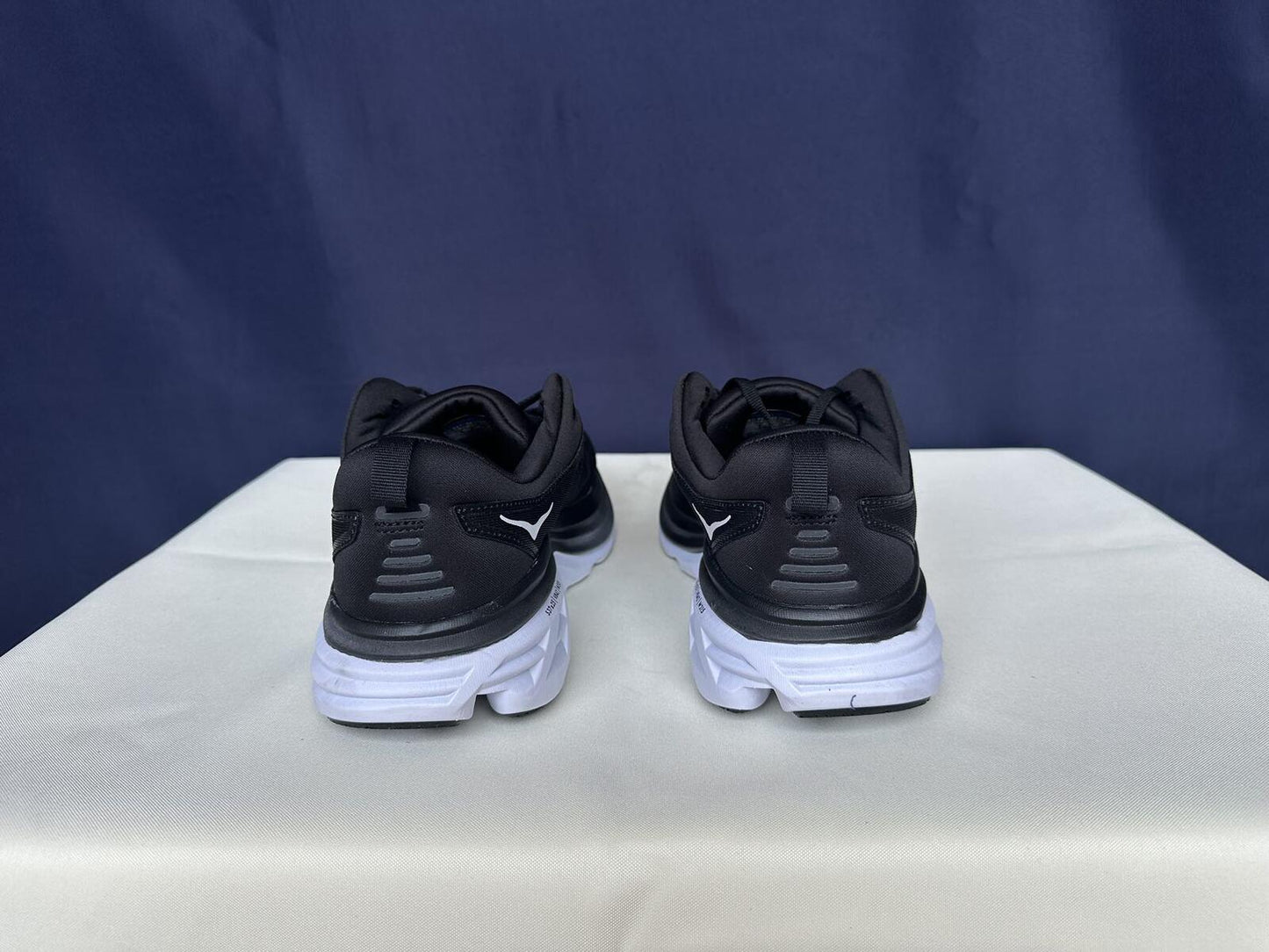 Size 10.5D- Hoka Men Bondi 8 Black/White Mens Sneakers Shoes
